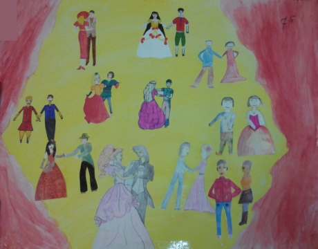 Нарисовать бал во дворце 5 класс легко. Бал во Дворце изо. Бал во Дворце иллюстрация. Композиция бал во Дворце. Детские рисунки на тему бал.