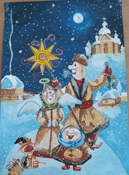 рождественское чудо картина. колядки рисунок. рождественское чудо колядка. рождество христово весь мир празднуе. рождественские песенки ноты.